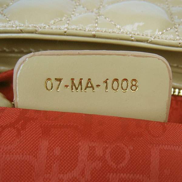 Christian Dior 1886 Patent Leather Shoulder Bag-Apricot